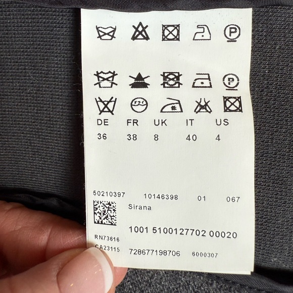 Hugo Boss Gray Blazer Tailored Notched Lapels/size 4 - Picture 7 of 10